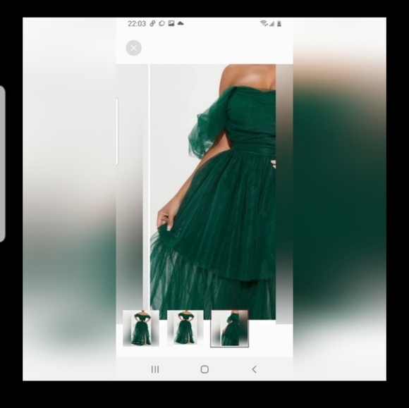 Gorgeous Green Floor Length Dress - Picture 2 of 3